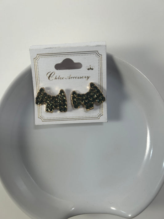 Black and Gold bird Earrings